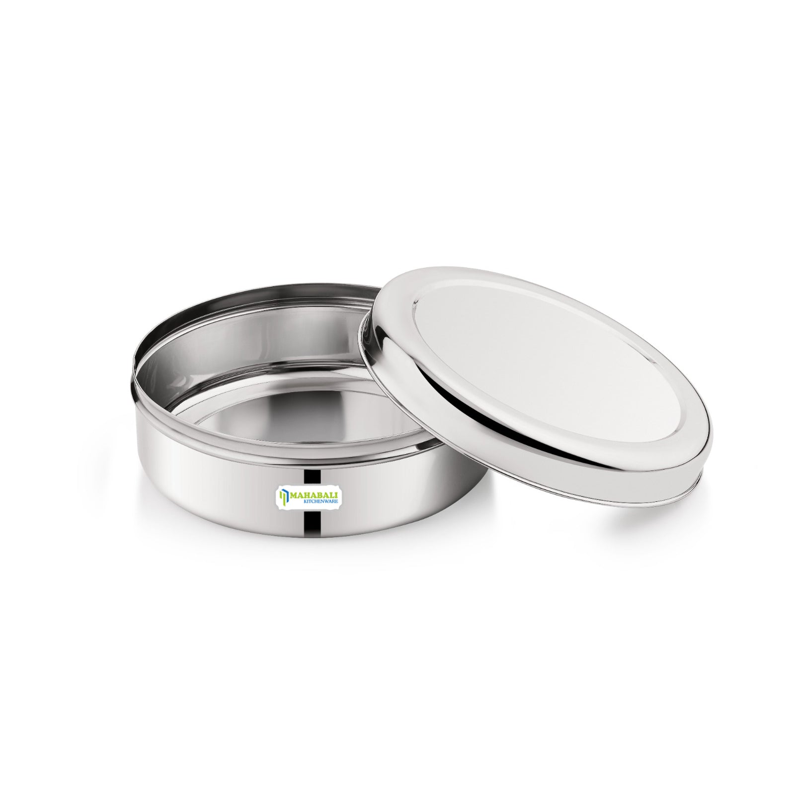 Mahabali Stainless Steel Flat Canister Neelam Puri Dabba