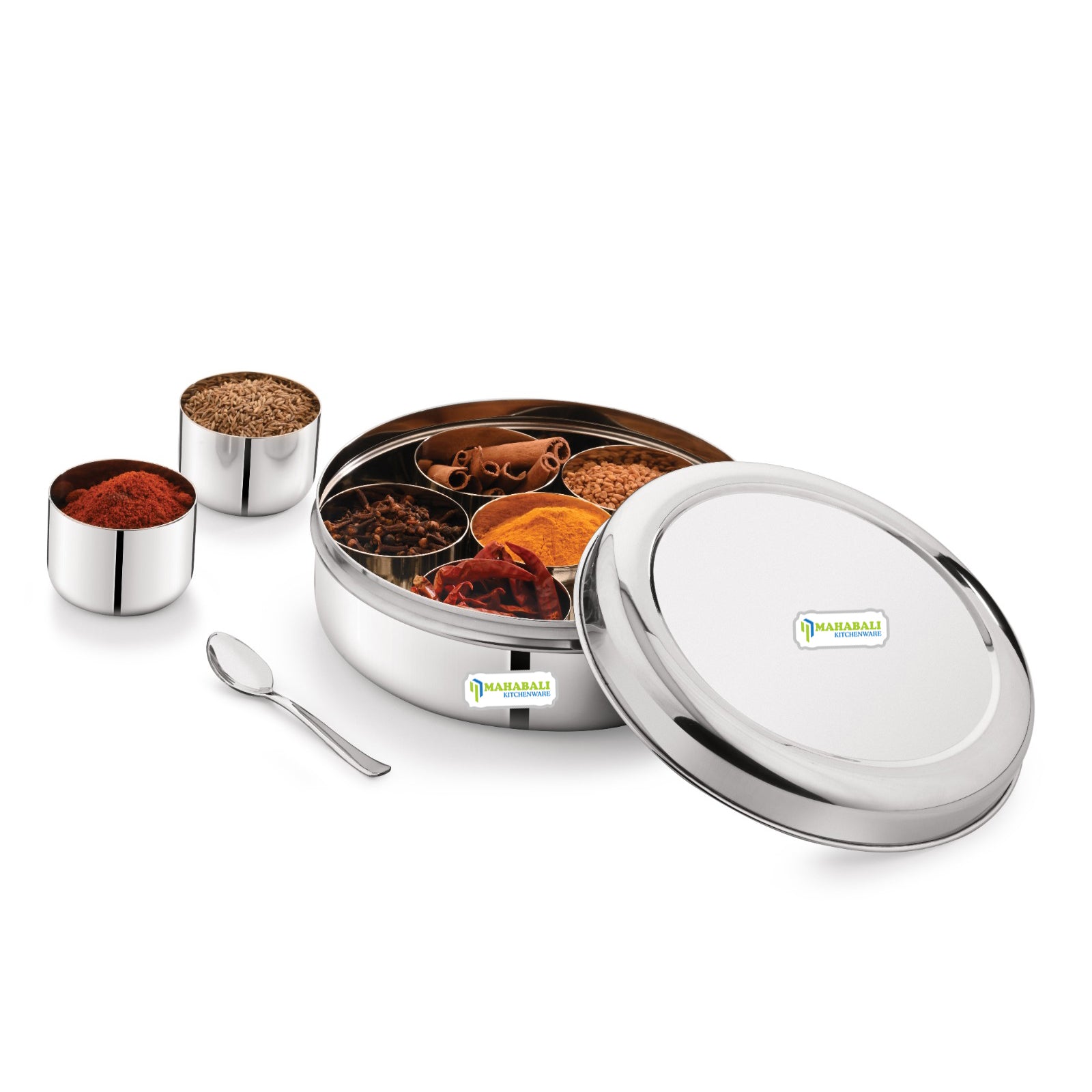 Mahabali Stainless Steel Neelam Round 7 in 1  Masala Dabba